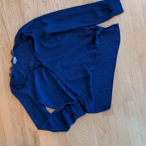 Anthropologie navy blouse